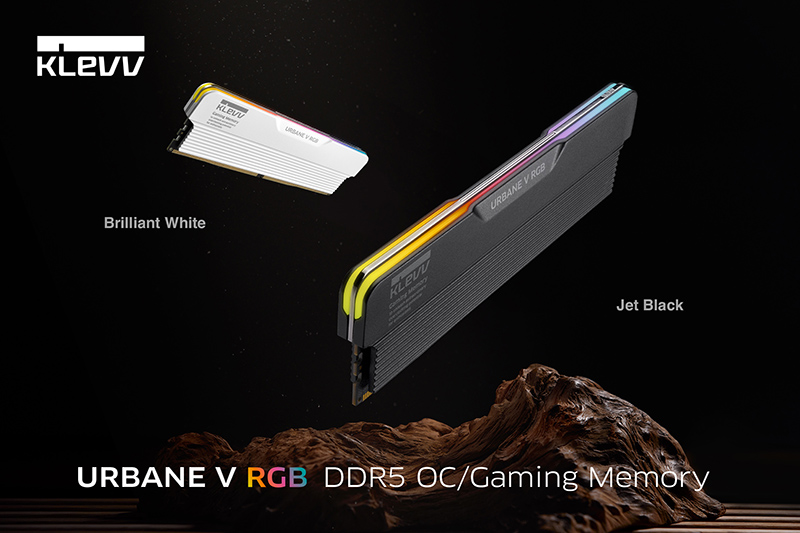 KLEVV URBANE V RGB DDR5 OC/Gaming 메모리 시리즈 ‘제트 블랙 에디션’ 신규 출시